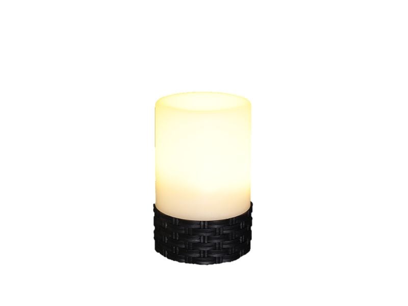 Dameco Tisch Leuchte Rattan LED Solar Tisch Leuchte