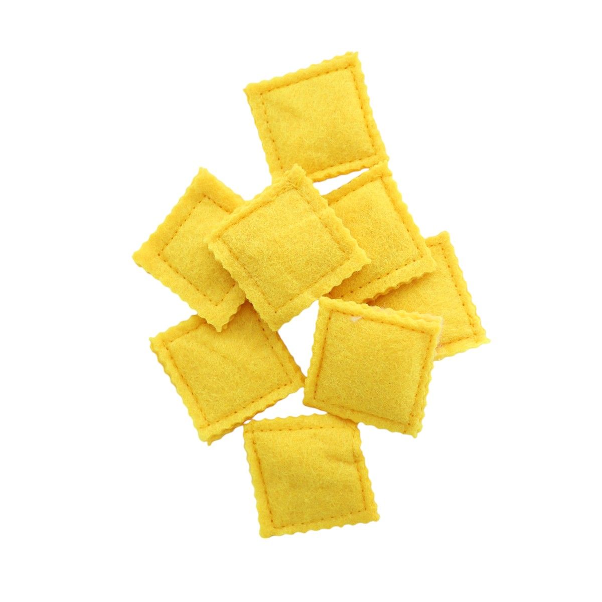 Sachet de pâtes en feutrine raviolis Mercredi et Patati
