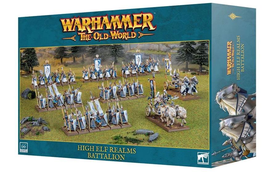 Figurenset Warhammer Bataillon der Reiche der Hochelfen<br>Warhammer The Old World, Bataillon der Reiche der Hochelfen – Bausatz