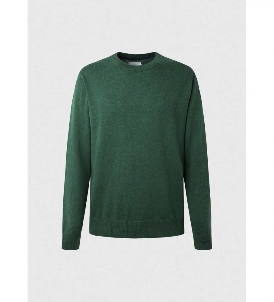 Suéter Pepe Jeans Andre com gola redonda verde
