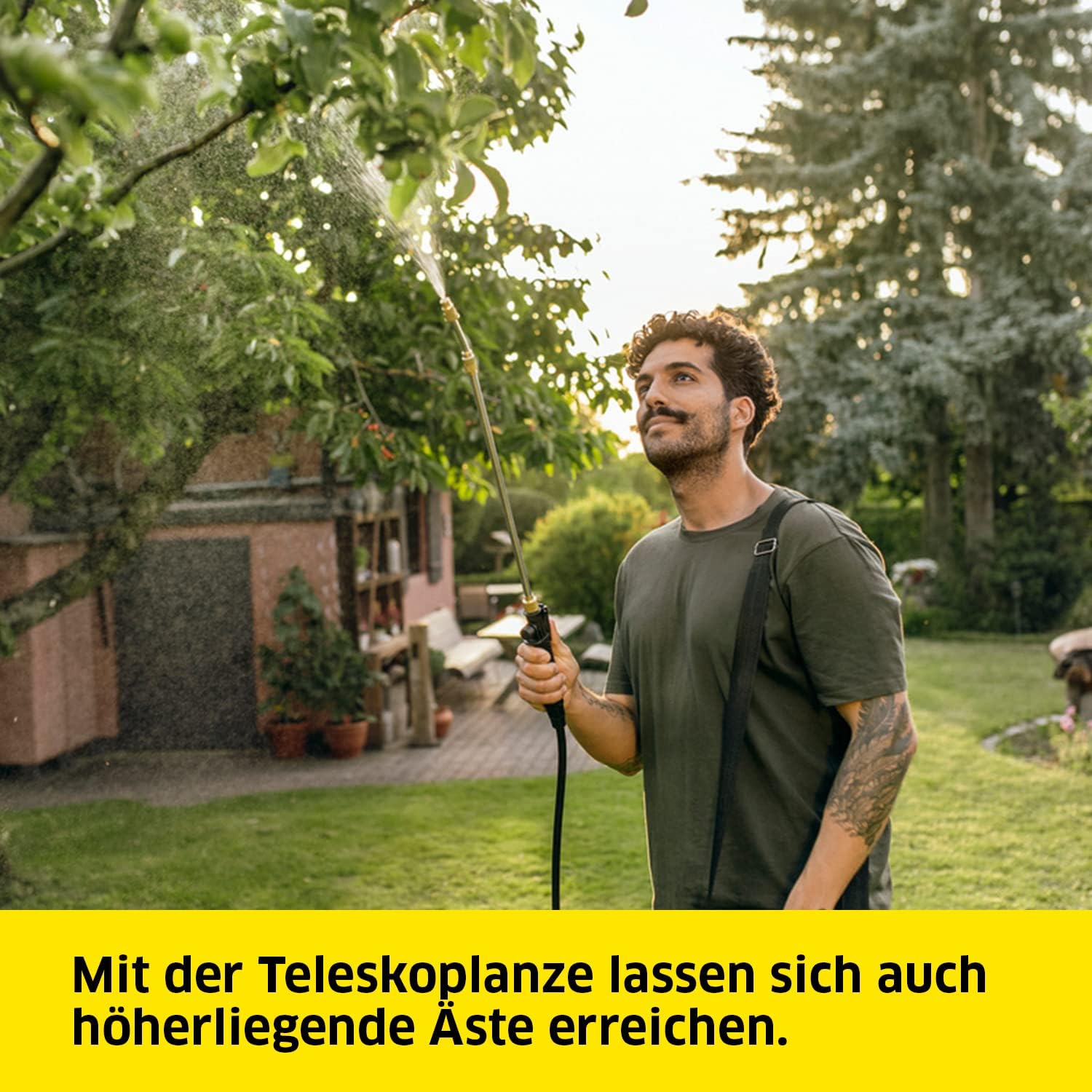 Kärcher 18 V Akku-Drucksprüher PSU 4-18, Druck: max. 3 bar, Fördermenge: 30 l/h, Schlauchlänge: 1,2 m, Behälter: 4 l, Teleskoplanze: 45-75 cm inkl. 18 V Starter Kit 18/25
