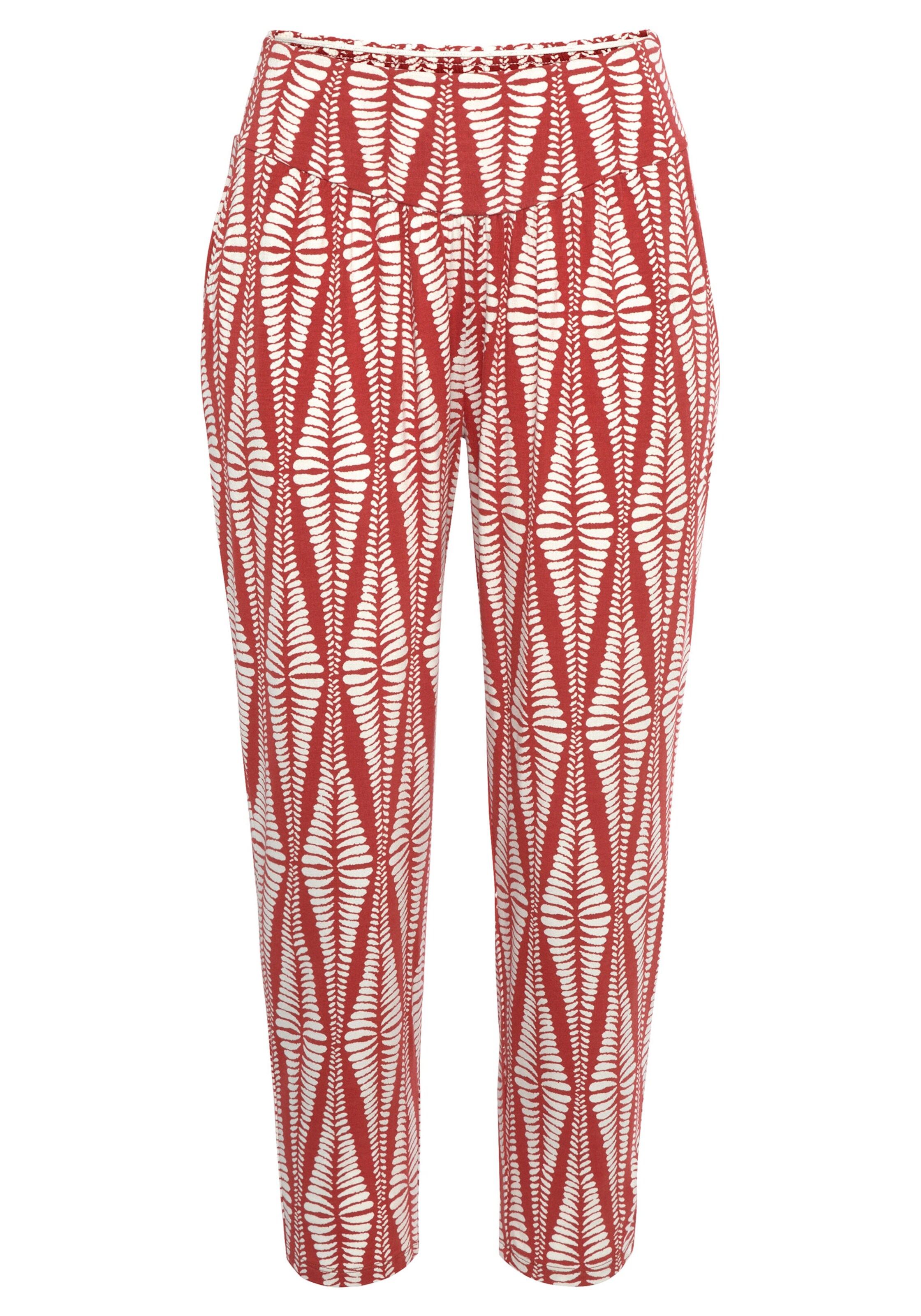LASCANA 7/8-Hose in terracotta-creme bedruckt