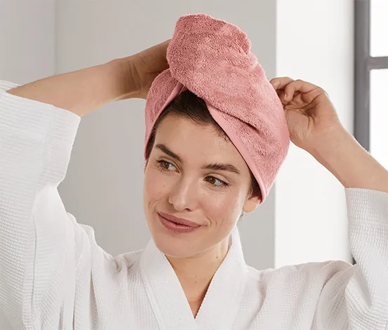 Turban-Handtuch, roséfarben