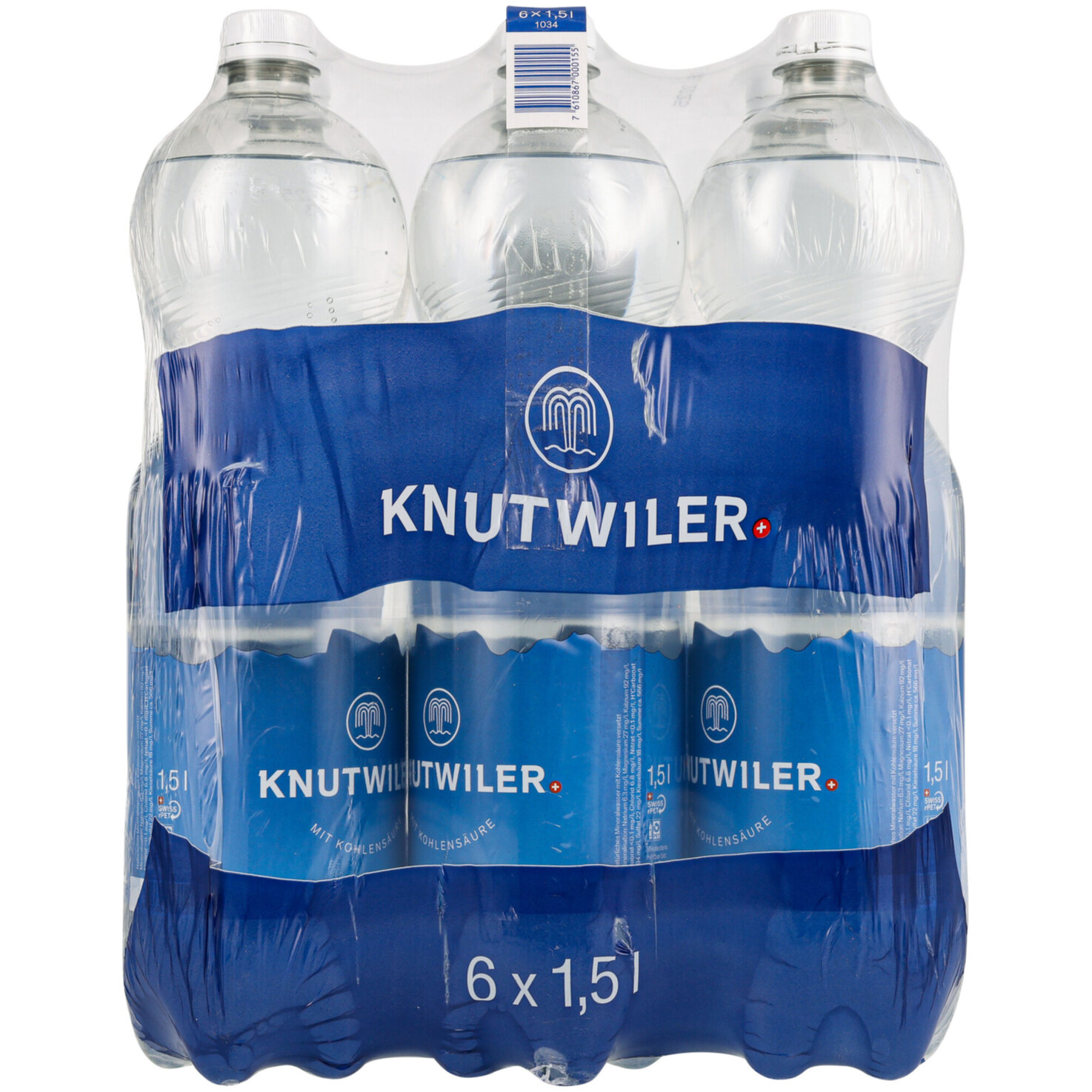 Knutwiler Blau Mineralwasser mit Kohlensäure 6x1,5l