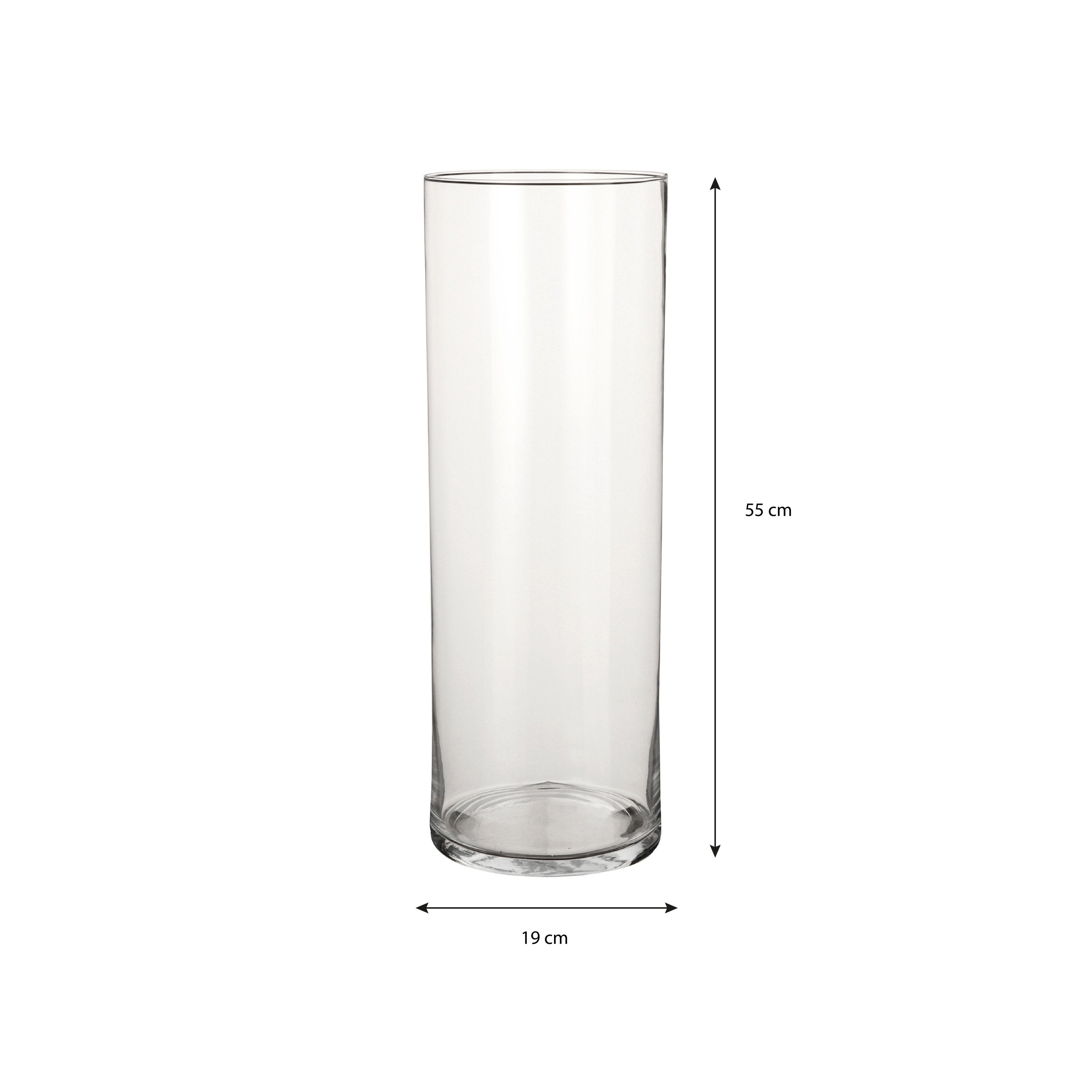 Mica Decorations Carly vaas cilinder glas - h55xd19cm