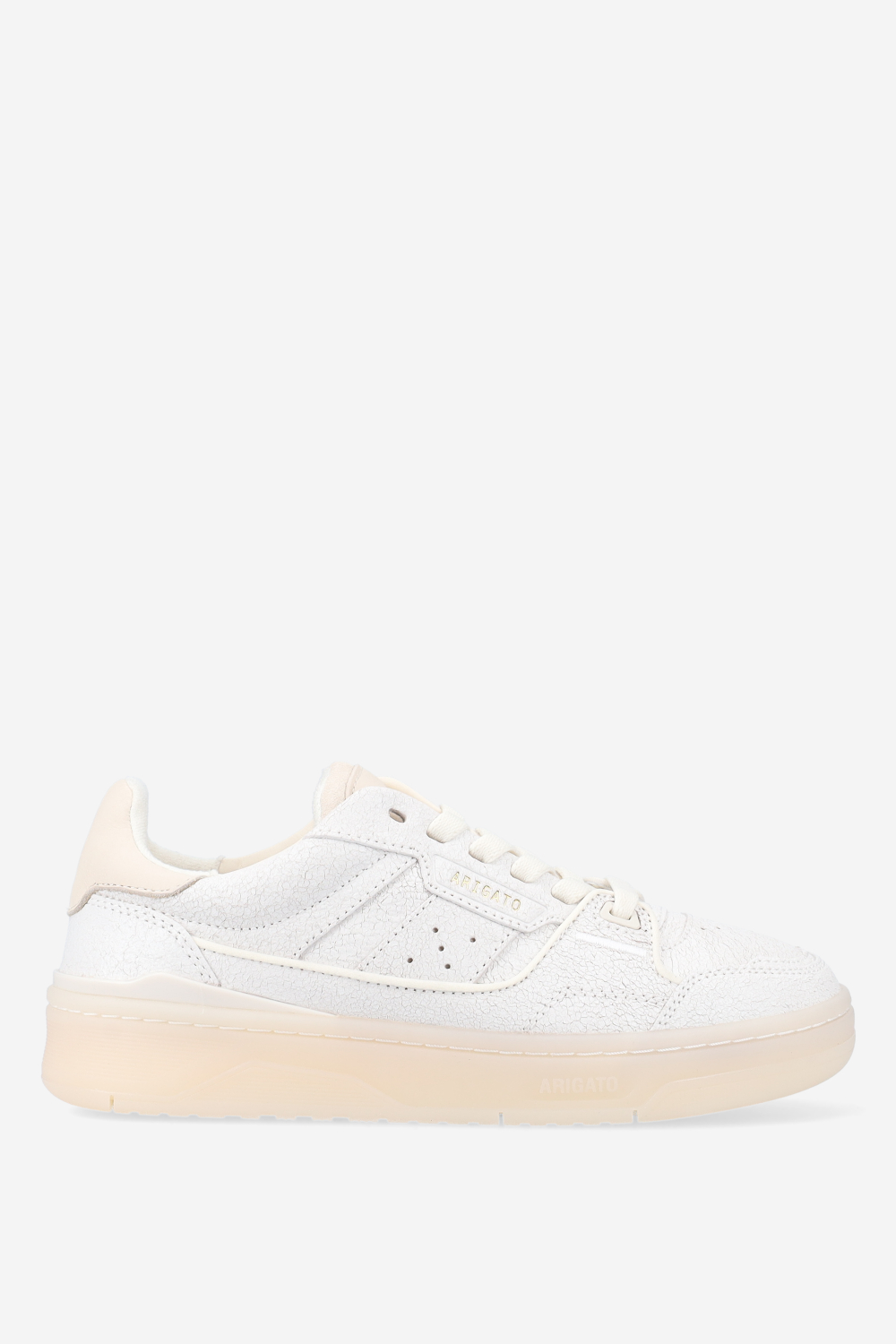 Clay crackled leather sneaker