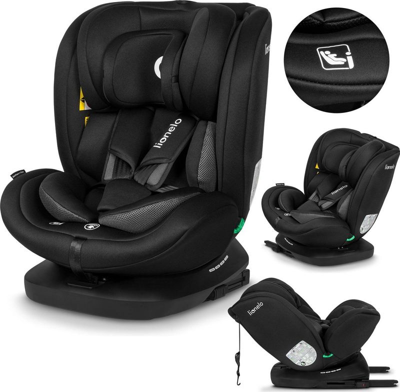 Lionelo Bastiaan - i-Size Autostoeltje - 360° Draaibaar - ISOFIX & Top Tether - SideProtect Zijbescherming