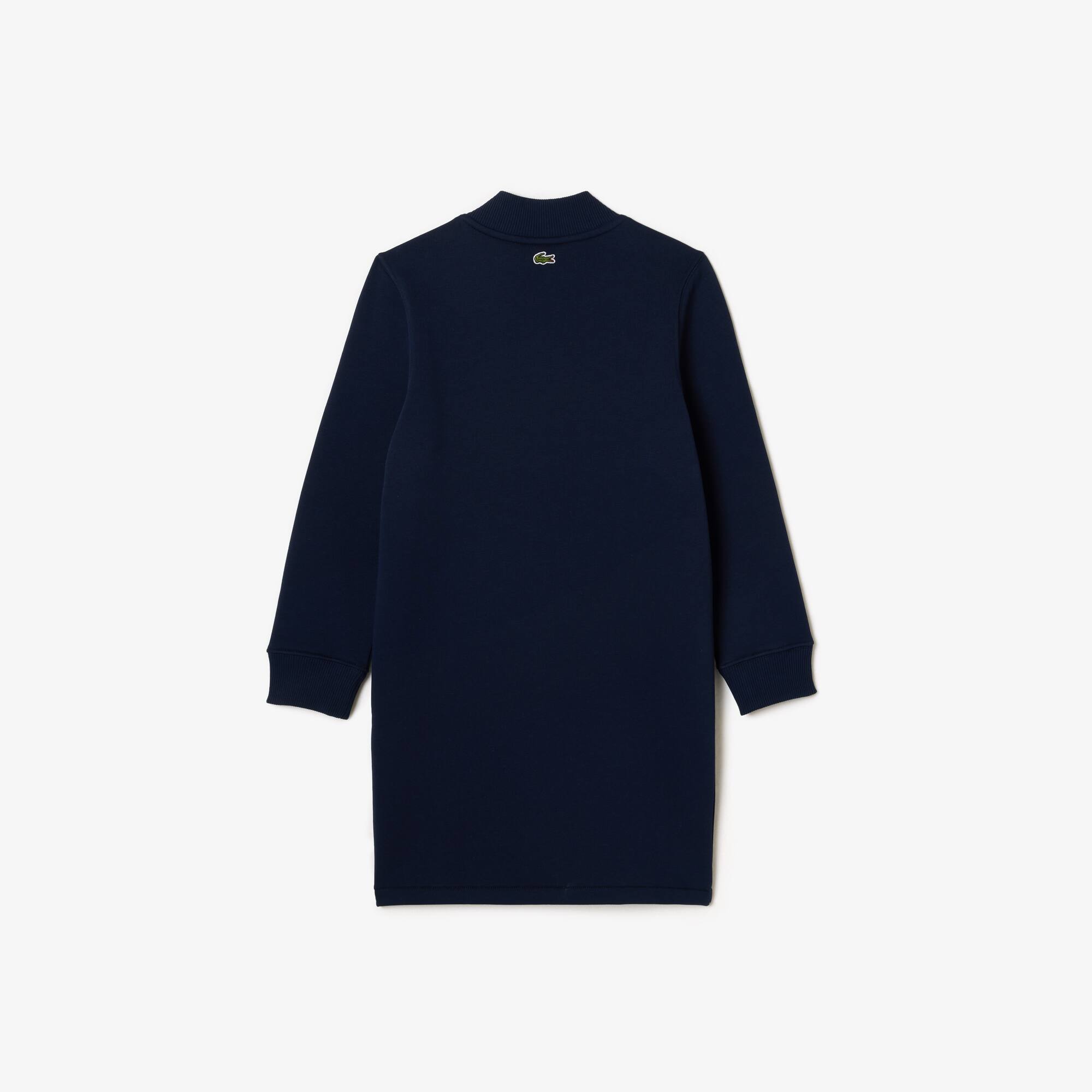 Sweatshirtkleid aus bedruckter Baumwolle Hosen & Kleider - Blau - Lacoste - Mädchen