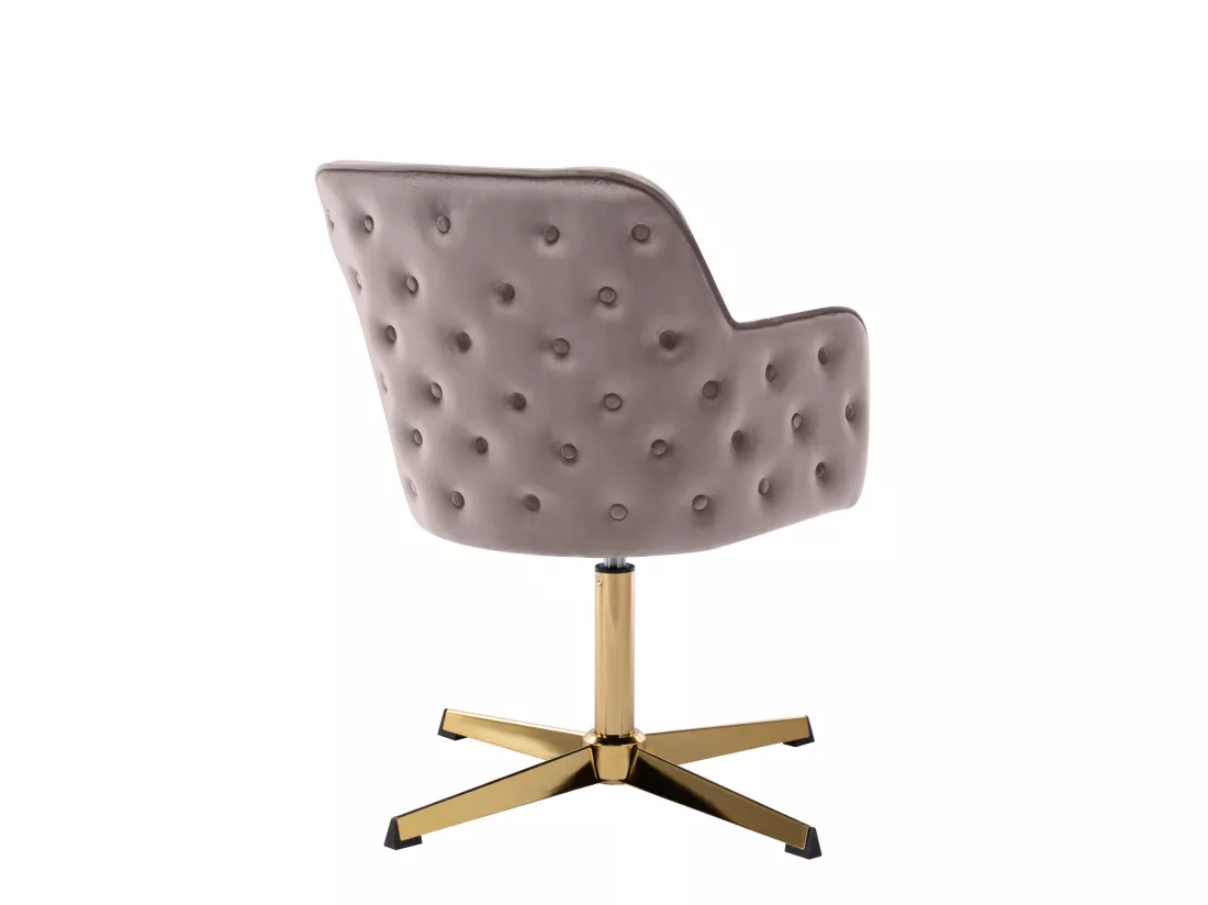 Chaise de bureau - Velours - Taupe et doré - CAPULI de Pascal Morabito