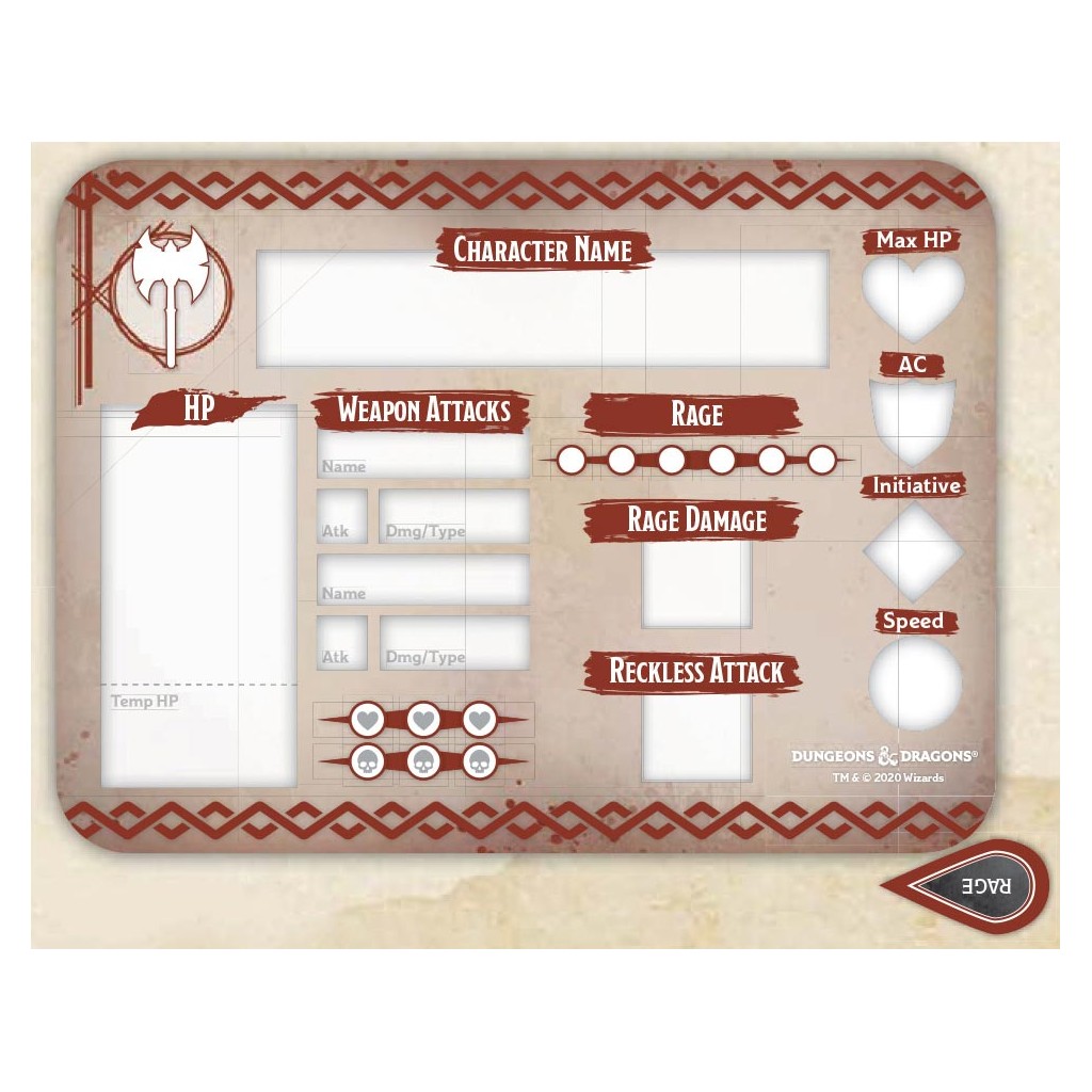 D&D - Barbarian Token Set