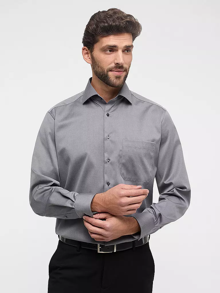 ETERNA Hemd Comfort Fit grau