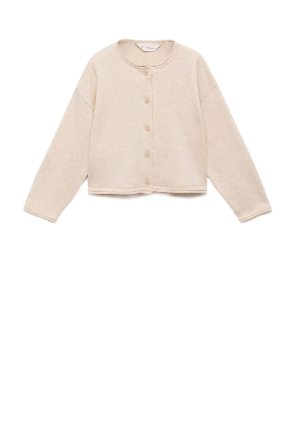 Mango Kids vest ecru fijn gebreid