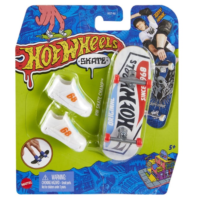 Hot Wheels - Fingerskateboard mit Sneakern - 1 Stück