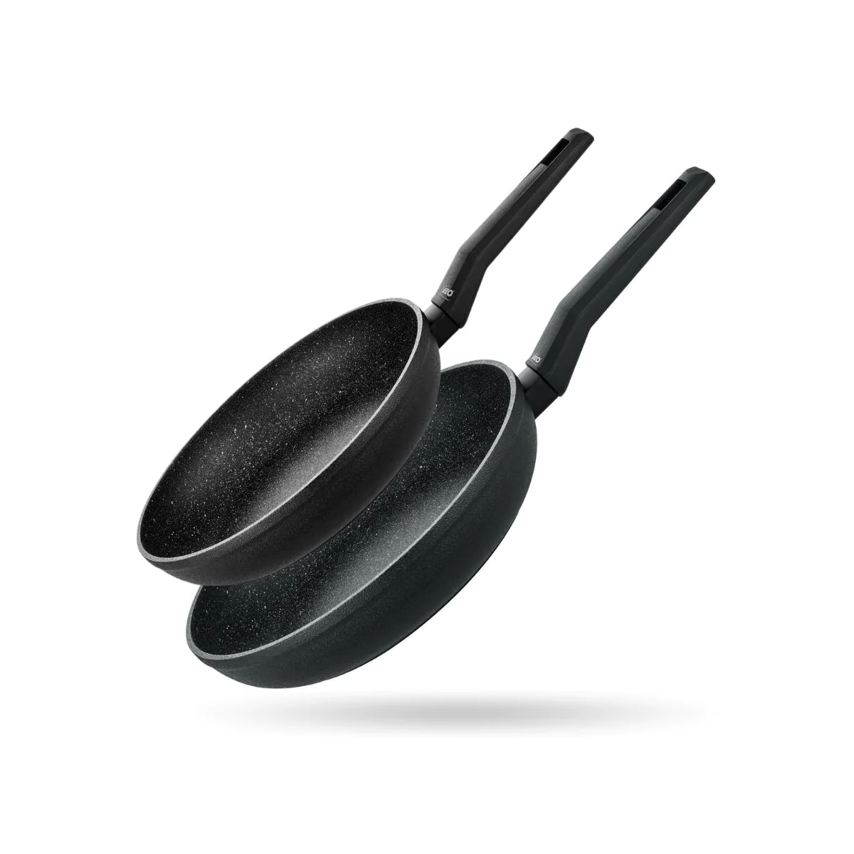 Lot de deux poêles à frire en aluminium forgé 20 cm et 24 cm Granit So