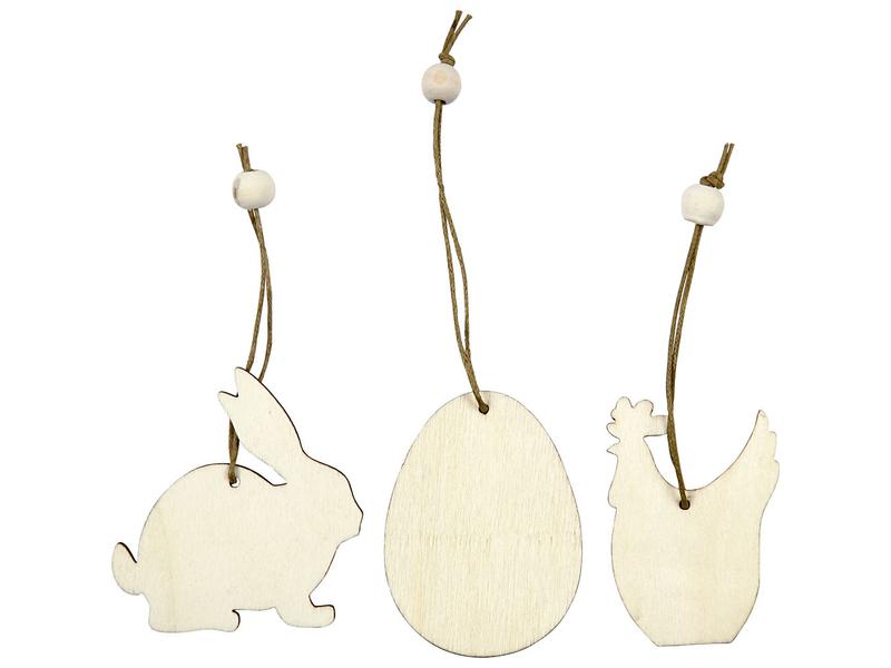 Creativ Company Aufhänger 9 Stück, Nature Ornamente zum Anhängen