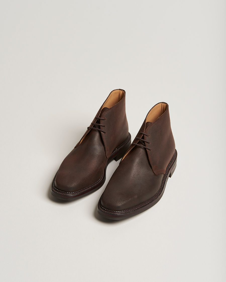Crockett & Jones Molton Chukka Dk Brown Rough-Out Suede