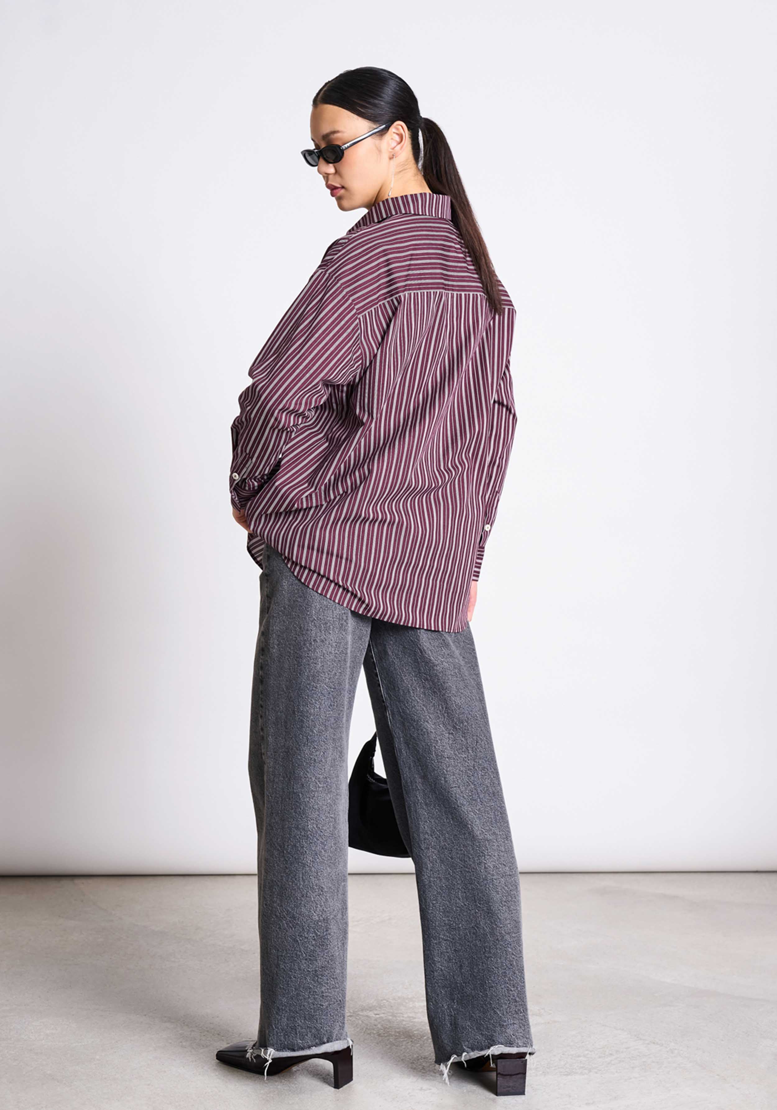 Jan 'n June Bluse Mamro Cherry Lacquer/White Striped