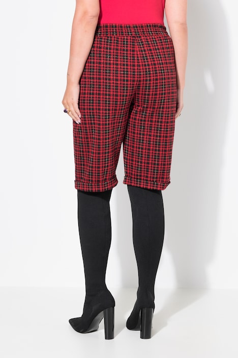 Bermuda, Loose Fit, Jacquard, Saumumschlag