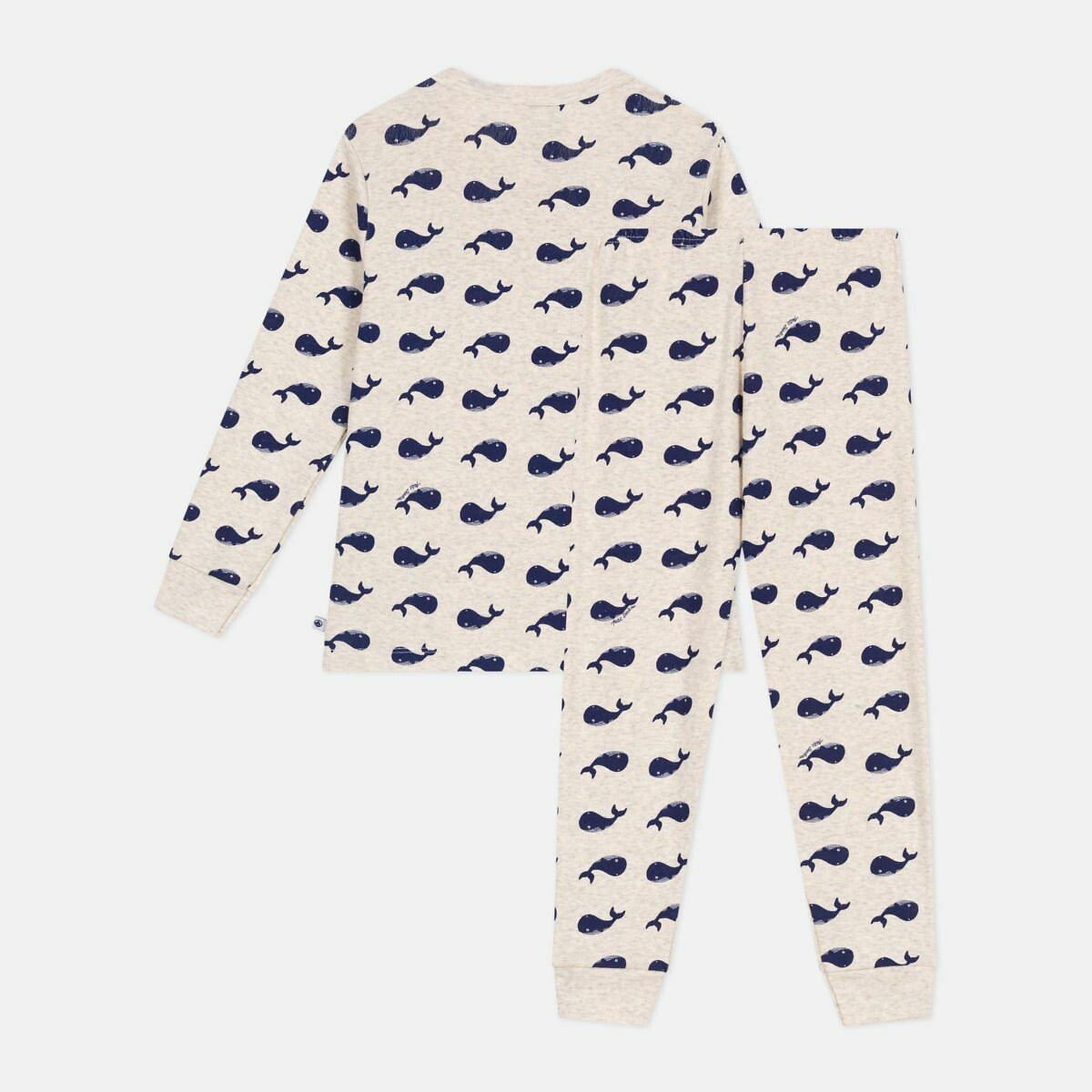 PETIT BATEAU<br>Pijama infantil de algodão com estampa de baleia