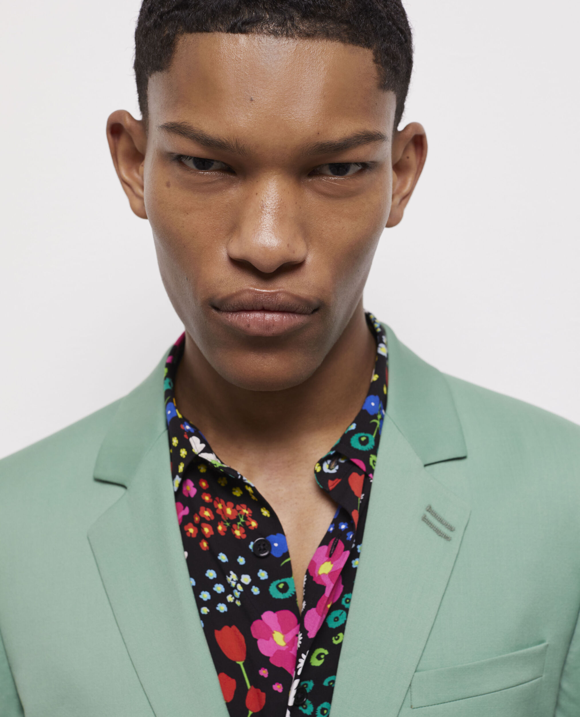 Veste de costume verte en laine