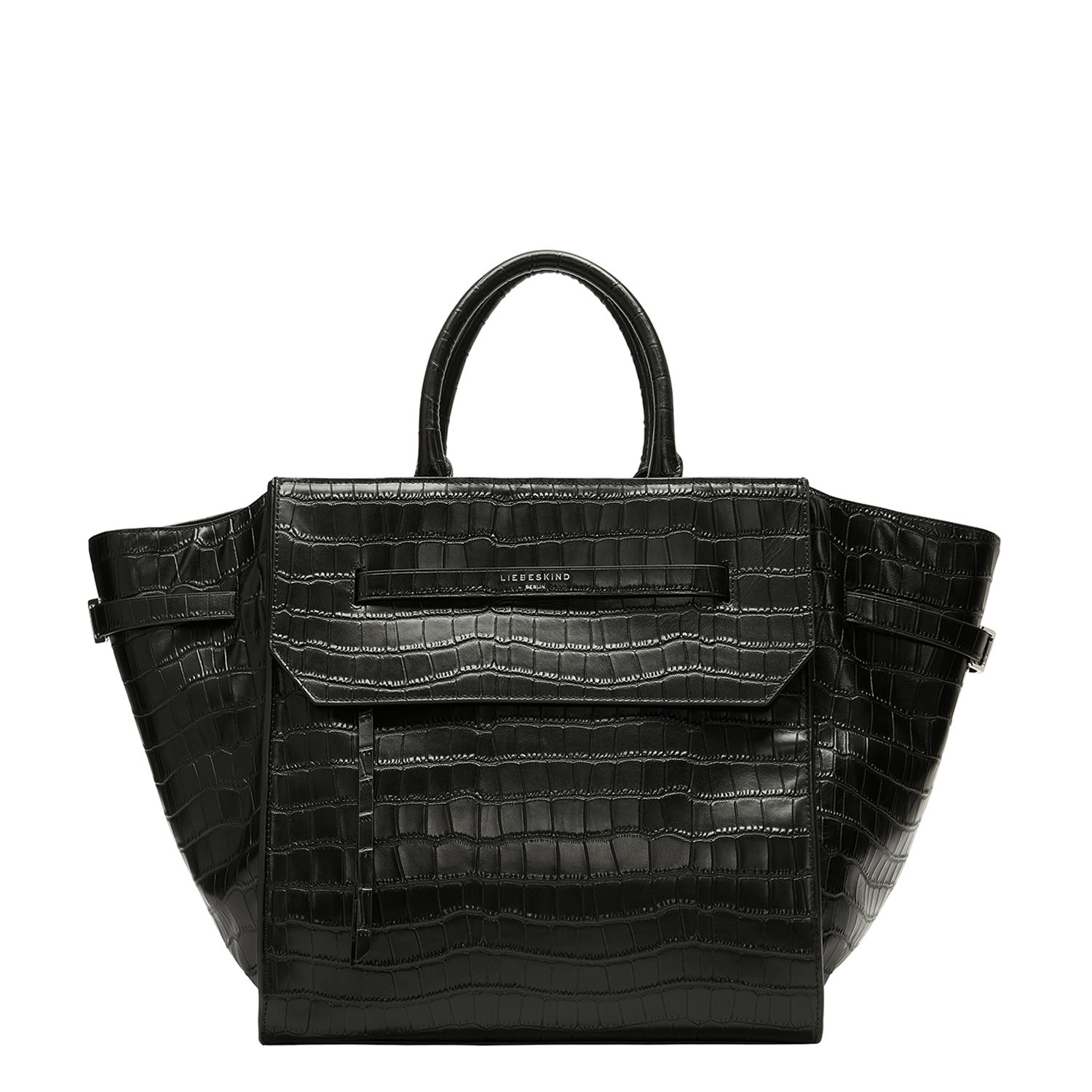 Liebeskind Lora Croco Satchel L black
