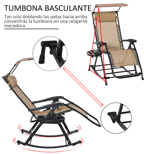 Cadeira de balanço Outsunny 84a-080v01cw