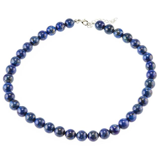 Kugel-Collier, Royal-Azurit rek., ca. 50 + 5 cm