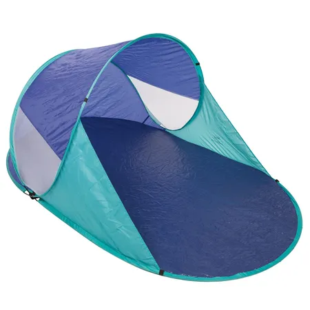 Idena Popup-Strandmuschel, 200 x 120 x 90 cm, UV-Schutz, blau/grün