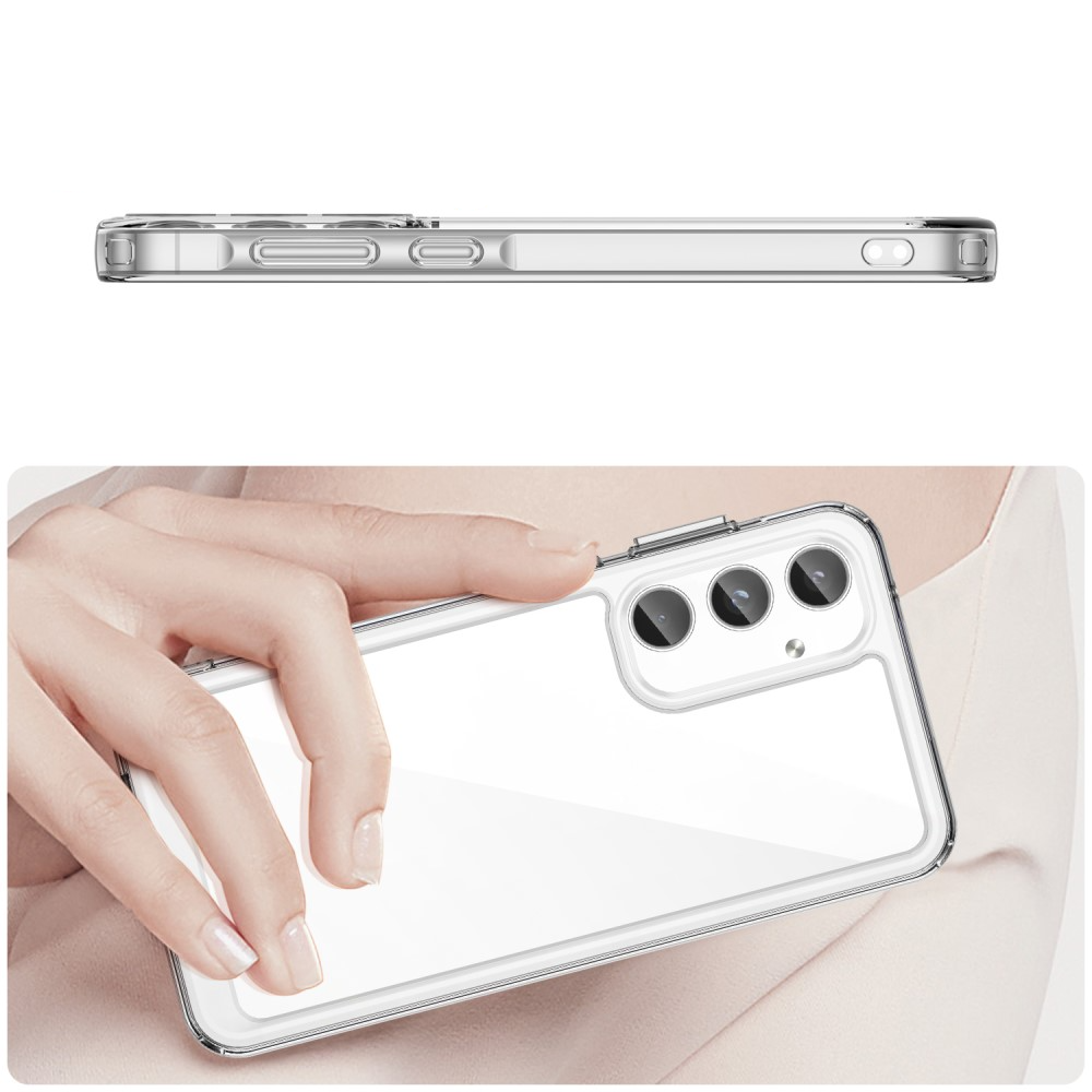 Samsung Galaxy A55 Hybrid Hülle TPU Bumper Acryl Rückseite - Transparent