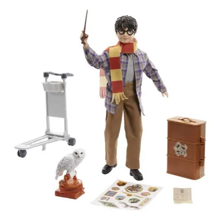 Mattel Harry Potter Gleis 9 3/4 Spielset mit Harry Potter Puppe & Hedwig Figur