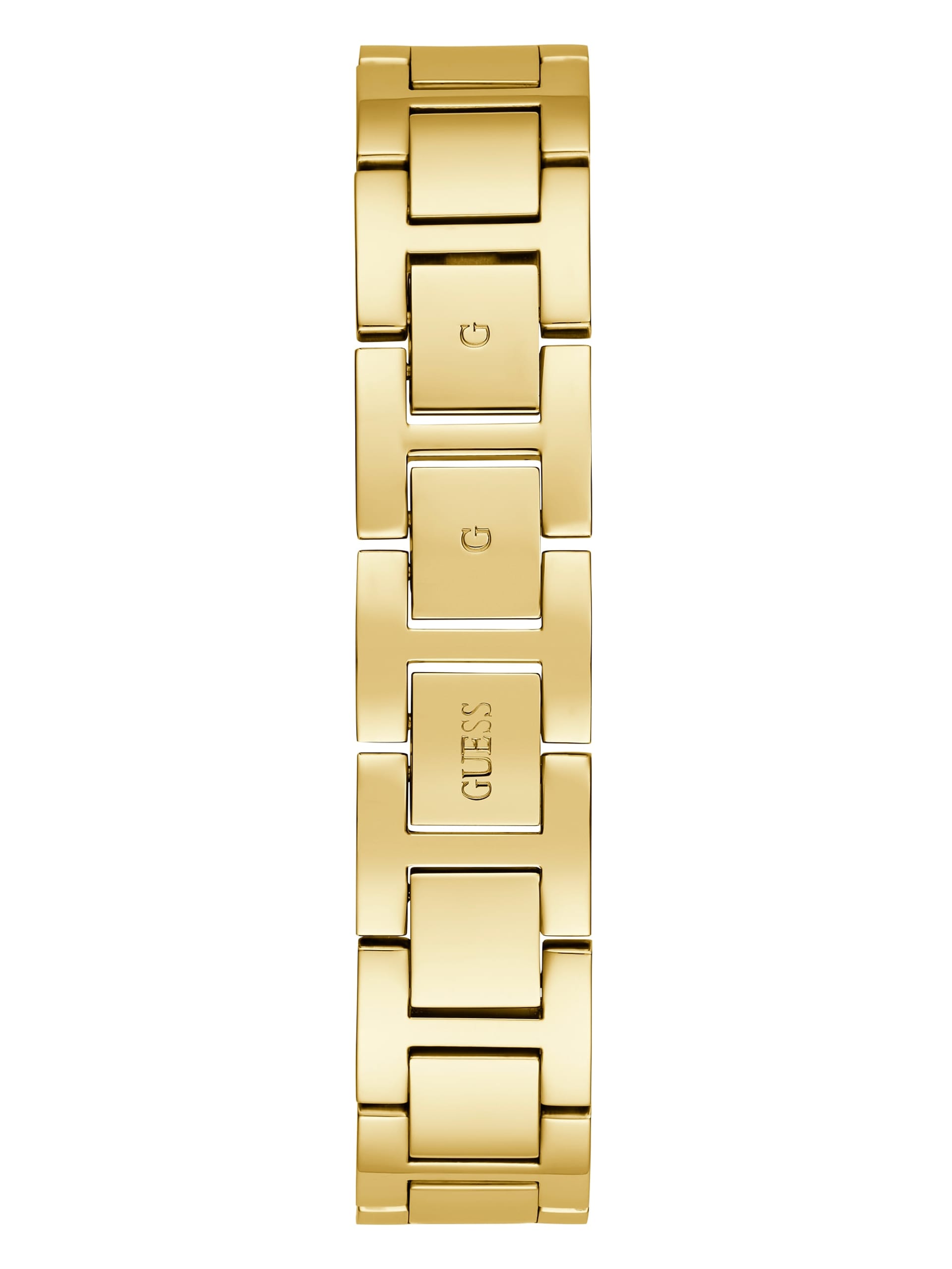 Relógio analógico triangular com cristal dourado