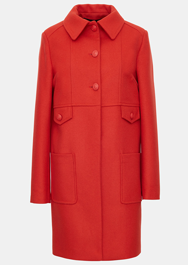 Manteau Majarouge en velours de laine