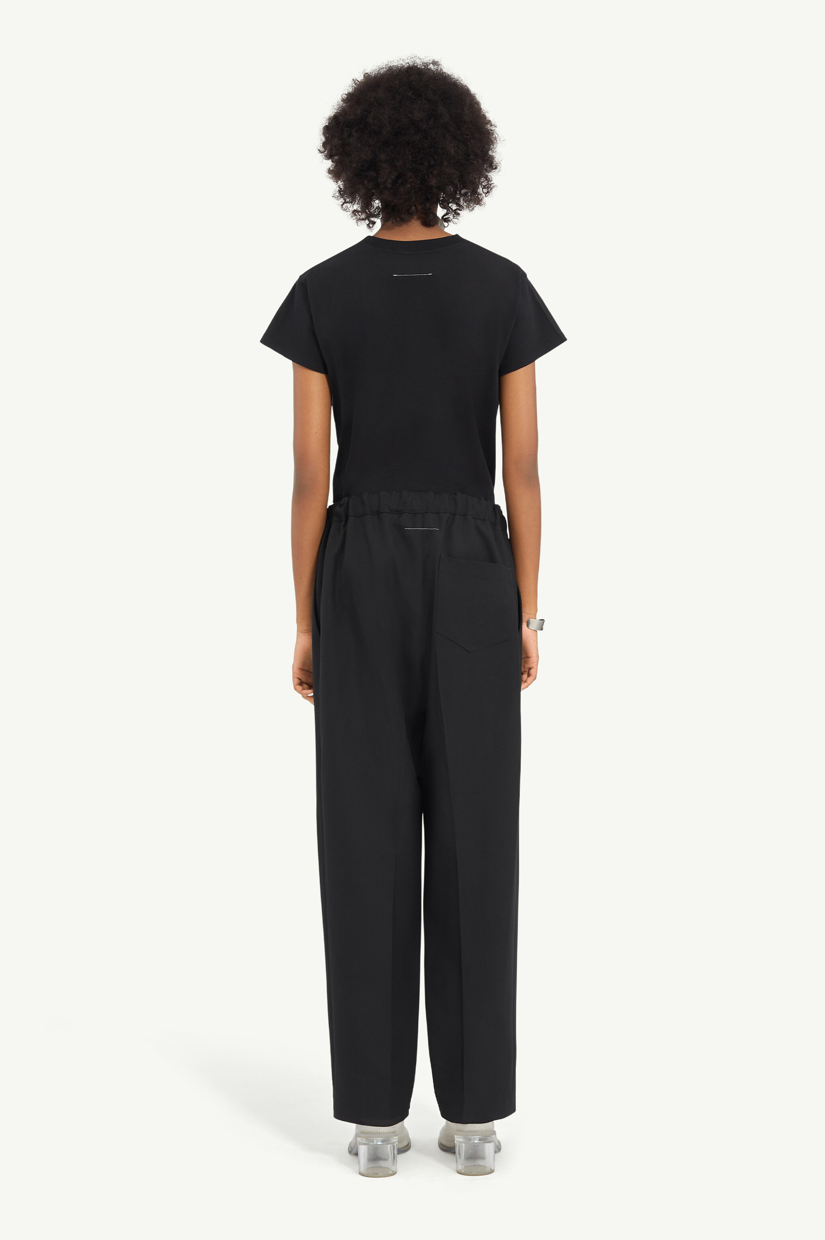 Pantalon de tailleur fuselé noir