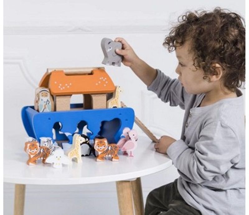 Le Toy Van Noahs Ark, Blå Puttekasse i tre