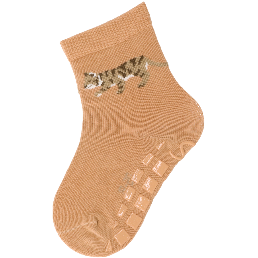 Sterntaler ABS-Socken DP KrokodilTiger braun mel.