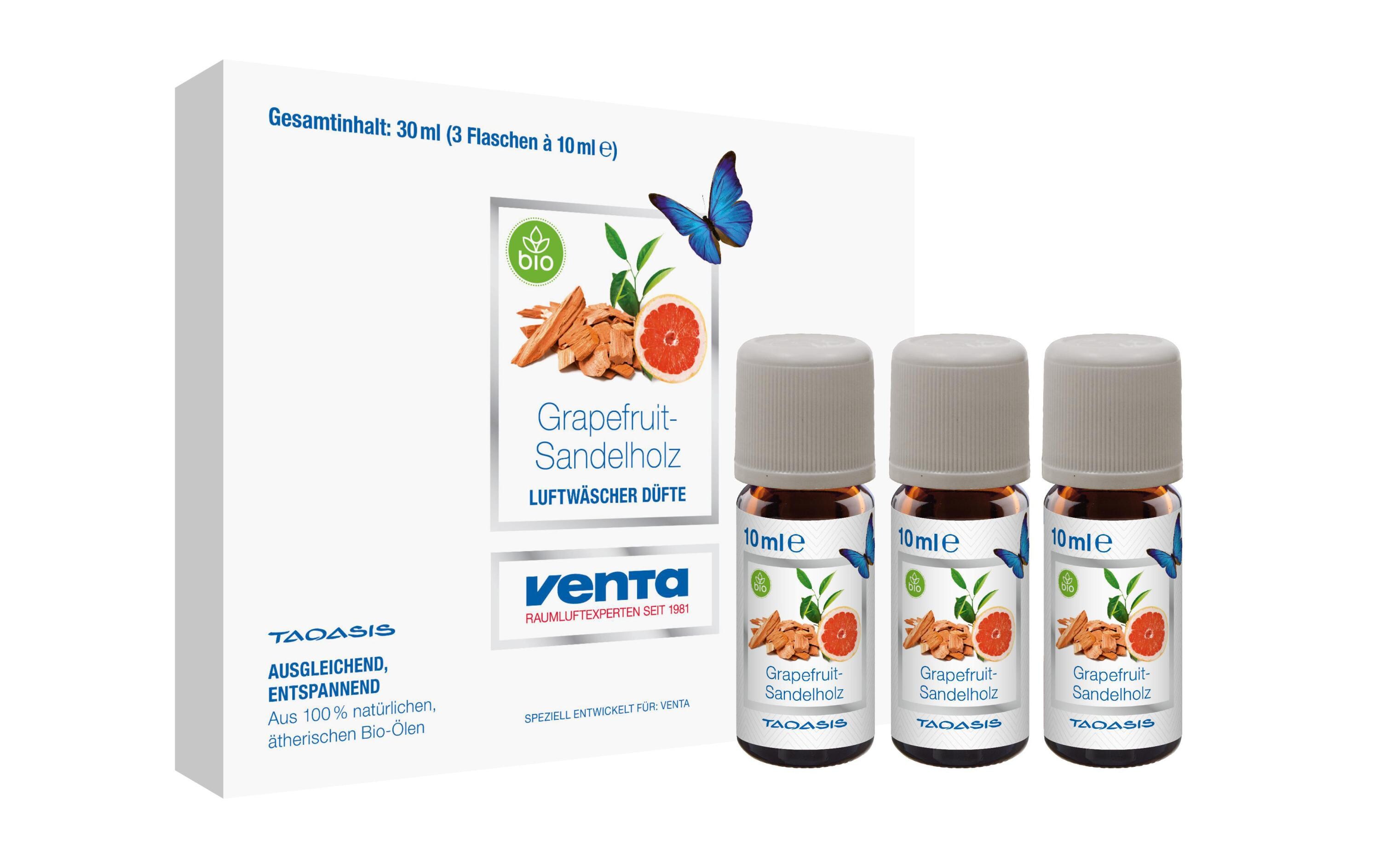 Duftöl Grapefruit/Sandelholz, 3 x 10 mlÄtherisches Öl, 3 Fläschchen à 10 ml