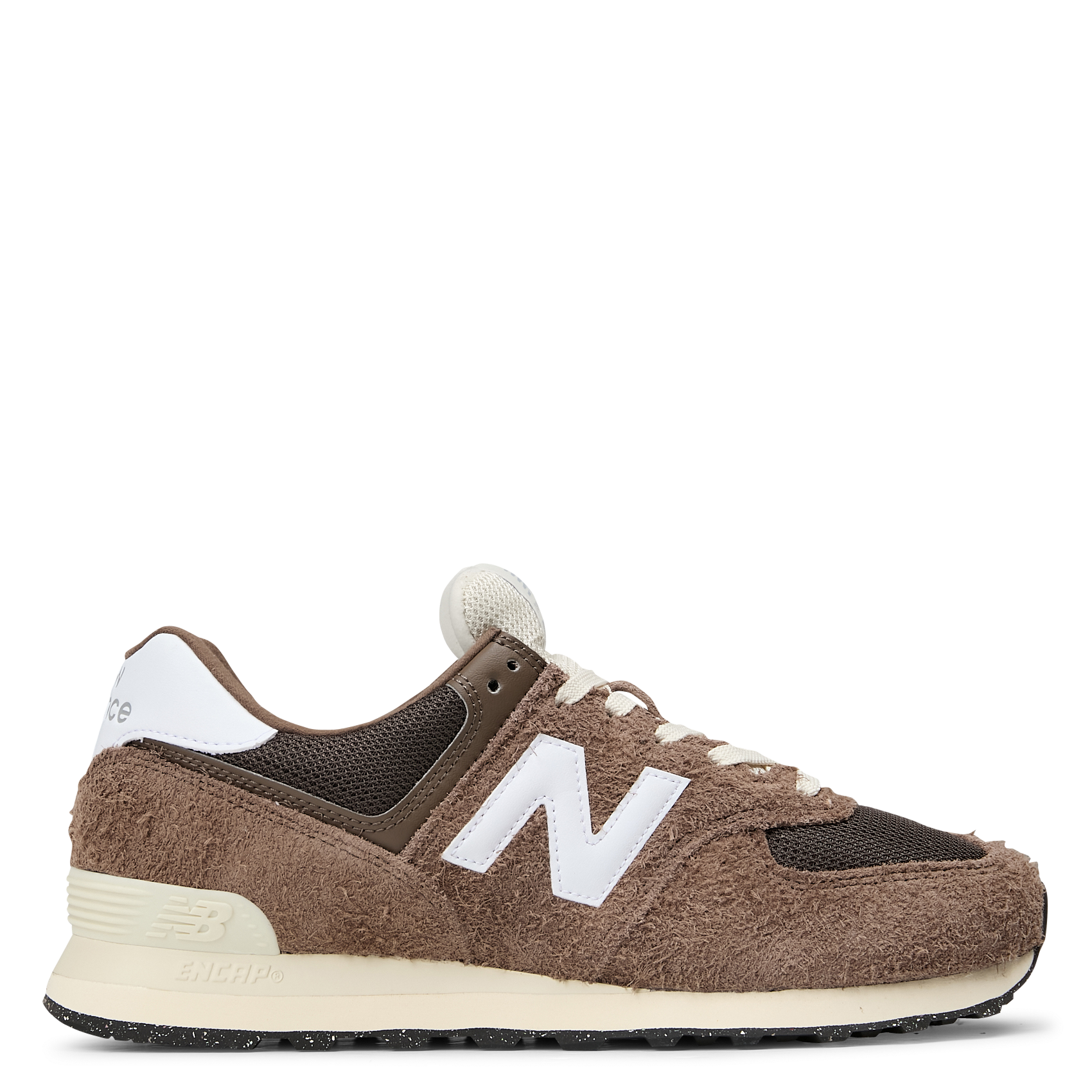 574 - Baskets basses en cuir velours | Beige