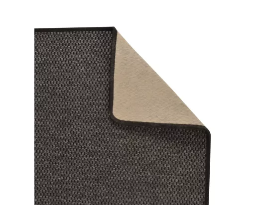 Tapis de couloir aspect sisal anthracite 80x300 cm