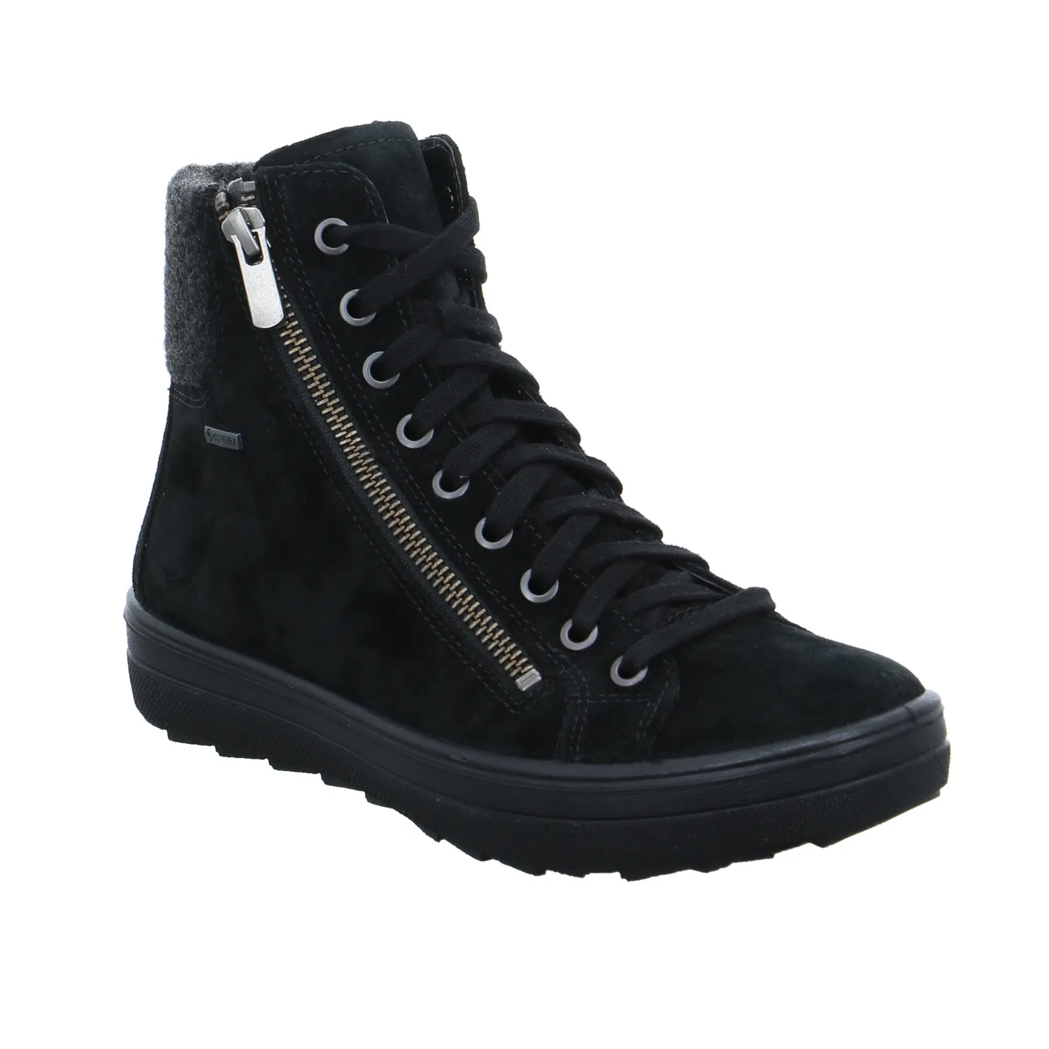 LEGERO Mid Cut Sneaker Schwarz Leder  mit Gore-Tex Membrane