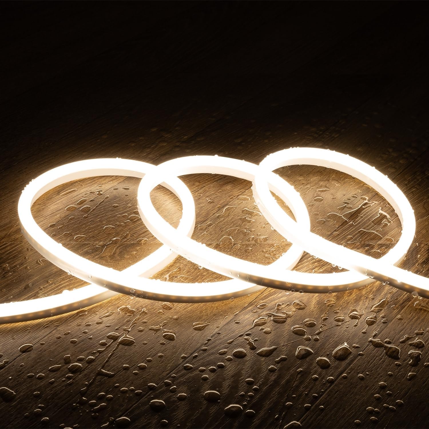 LEDKIA LIGHTING LED-Streifenrolle Neon Dimmbar 220V 50m SFLEX8 8W/m Schnitt 100cm IP65 Neutralweiß