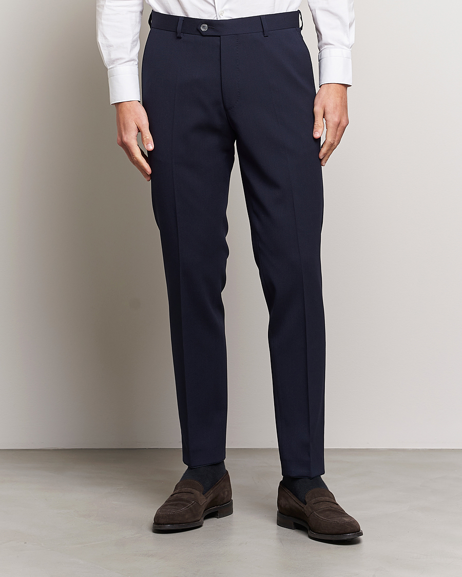 Oscar Jacobson Ego Wool Suit Blue