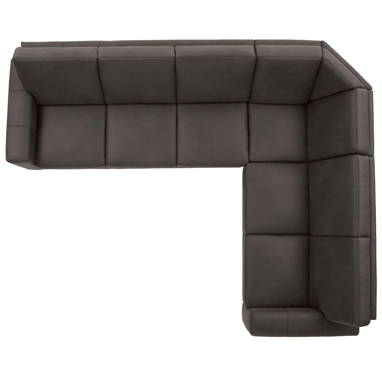 polsterpower Ecksofa - Saddle anthrazit - Basismodell - rechts