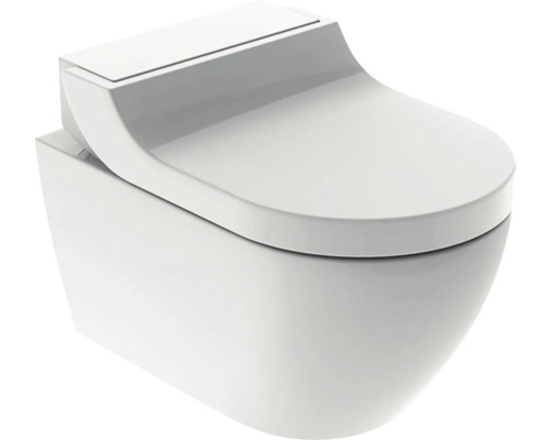 GEBERIT Aquaclean Tuma Classic Douche-WC Set, Randloos, met Hygiënische Douche, Glanzend Wit, Nano-Effect (Vuilafstotend), met Toiletzitting 146.090.11.1