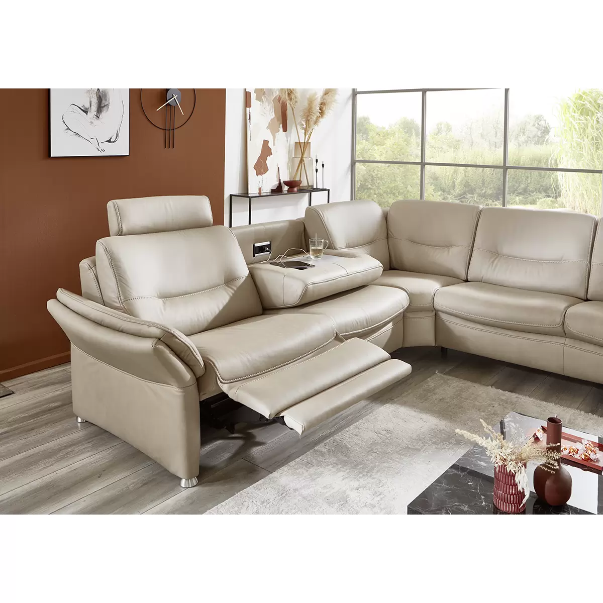 Ecksofa Flums Beige