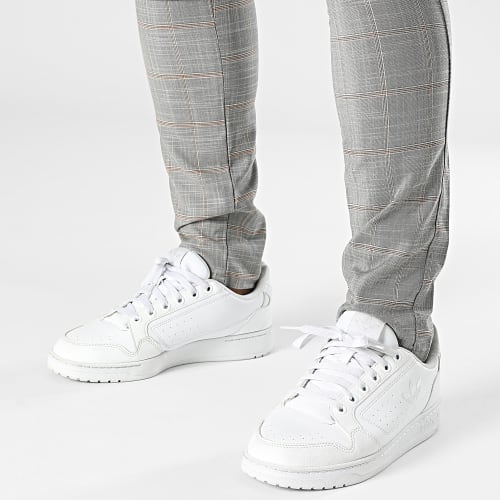 Pantalon Chino A Carreaux Gris