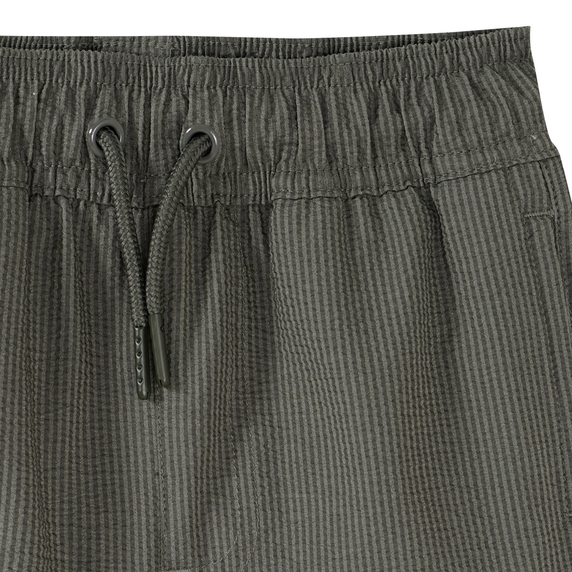 Jonas Nielsen Jungen Badeshorts aus Seersucker-Gewebe oliv