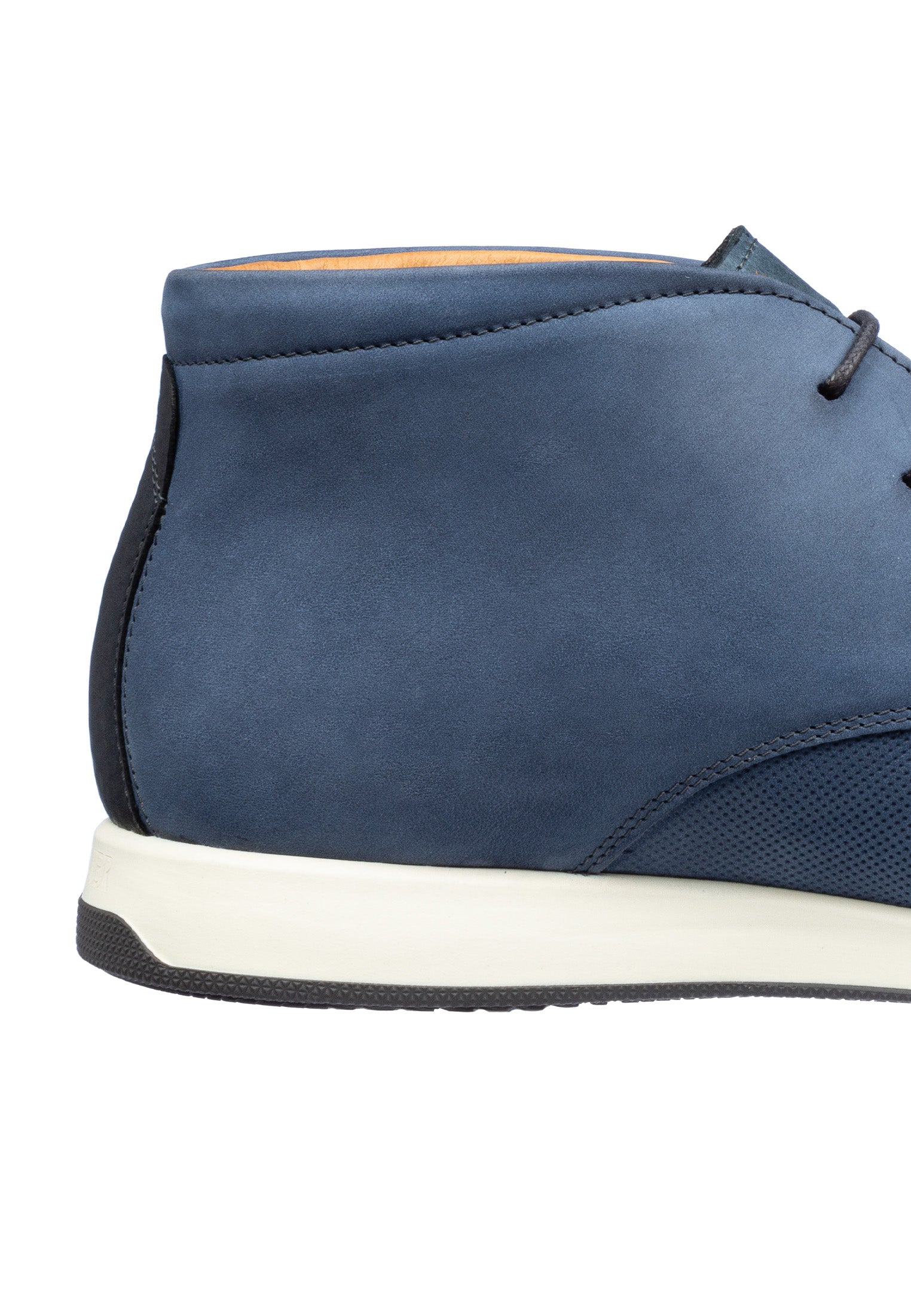 Blauw nubuck Ticino halfhoge veterschoen