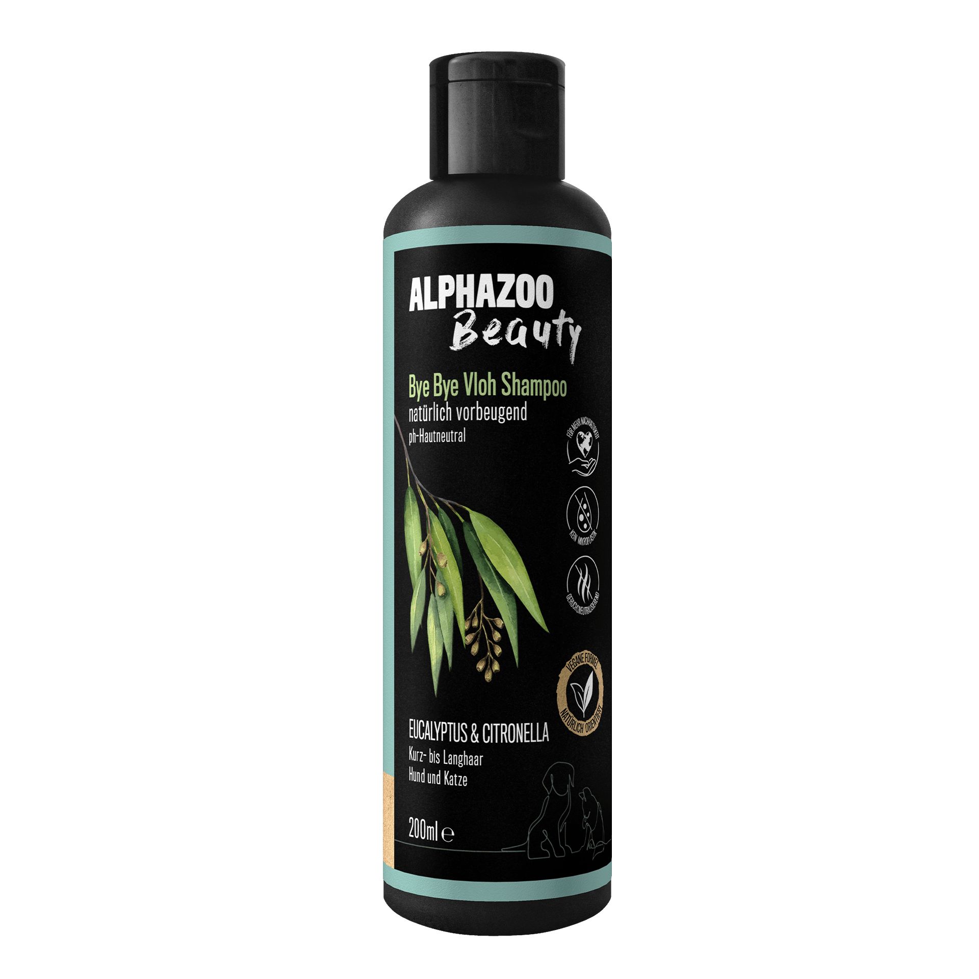 ALPHAZOO Bye-Bye-Vloh Shampoo für Hund & Katzen