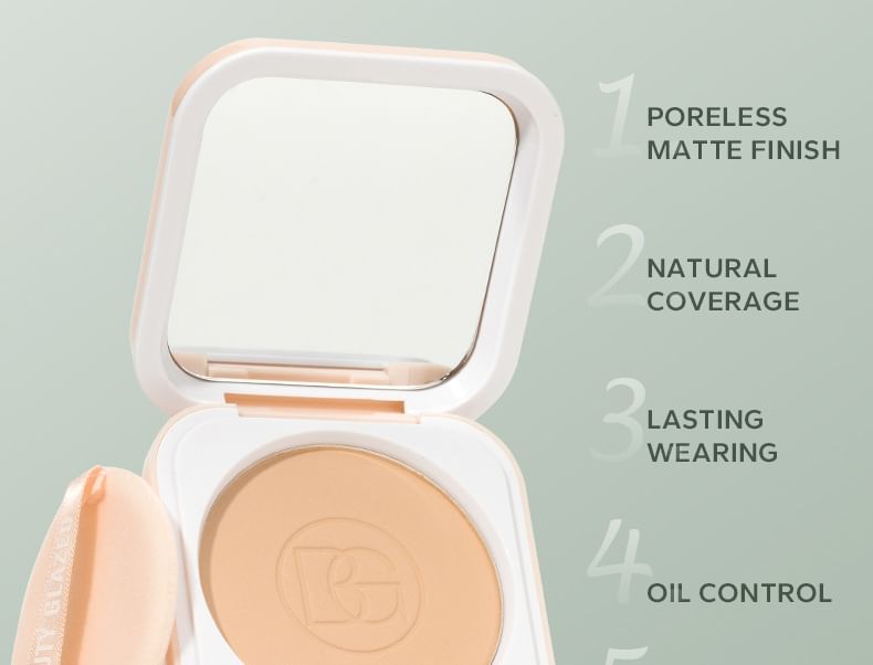 BEAUTY GLAZED - Full Coverage Velvet Compact Powder - 4 tinten