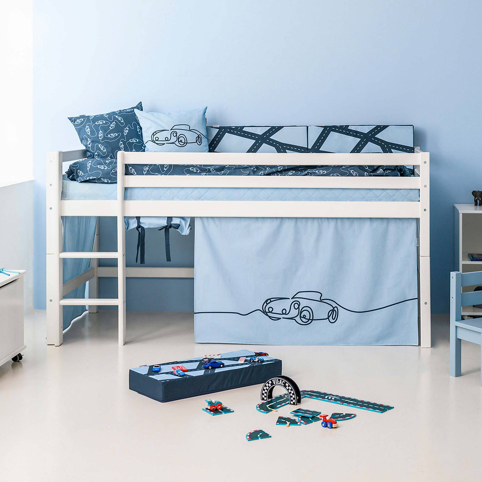 Hoppekids gordijn hoogslaper Cars (90x190 cm)